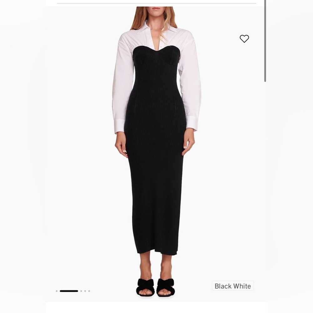 Staud Hazel Layered Mixed Media Dress